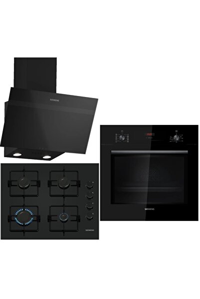 Siemens Siyah 3 Lü Ankastre Set 185 ( HB012FBB1T - EO6C6PP30O - LC63KPJ60T (6...