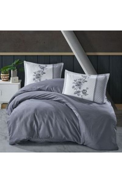 Clasy Lenjerie pat dublu Bumbac Ranforce Boutique 4 piese, cearsaf pat 240 x 260 cm, pilota 200 x 220 cm,
