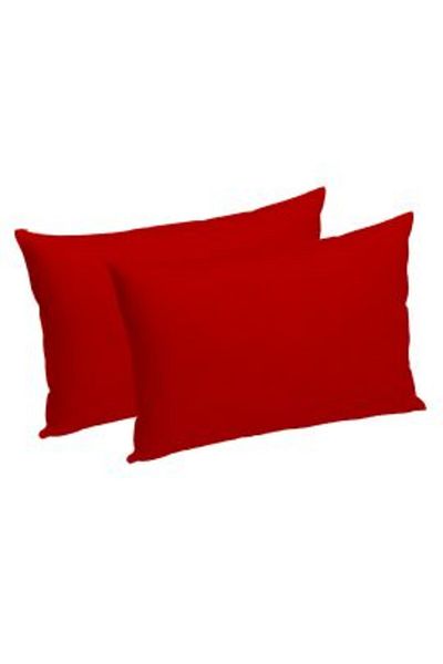 Ralex Set 2 Pillowcases (Covers) Knit Jersey, 100% Cotton, 50 x 70 cm, Red