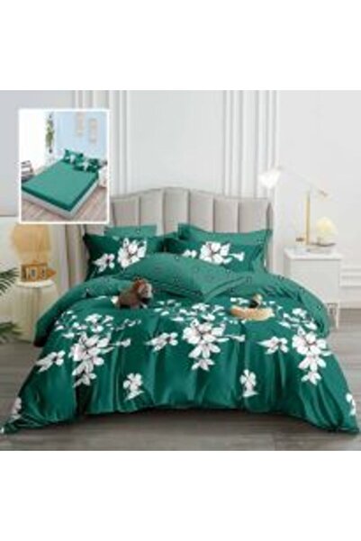 Clasy Double Bed Linen Ranforce Cotton Boutique 4 Pieces, Bed Sheet 240x260 cm, Duvet Cover 200x220 cm, 2