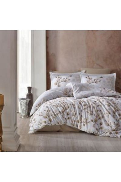 Ralex Lenjerie de pat premium Lux Satin 100% bumbac, 4 bucăți, dimensiune King