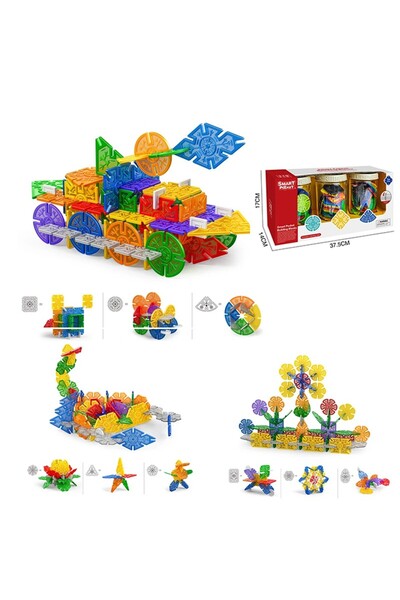 PROCART Building block set, 218 pieces of different shapes, STEAM toy, multicolor