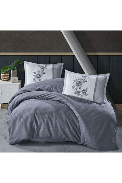 Clasy Lenjerie pat dublu Bumbac Ranforce Boutique 4 piese, cearsaf pat 240 x 260 cm, pilota 200 x 220 cm,