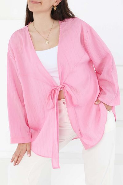 TOFİSA Tie Jacket Pink - 27486