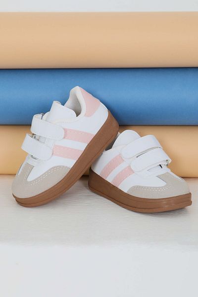 TOFİSA Women's White Powder Kids Suede Detailed Shoes - 27481