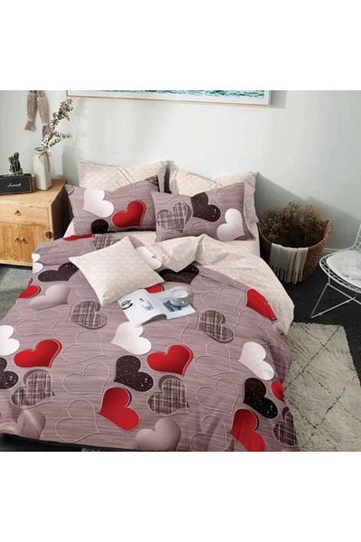 Ralex Economic Package Double Bed Linen Finet 6 Pieces + 2 Quilted Pillows 50 x 70 cm + Quilt 200 x 215 cm
