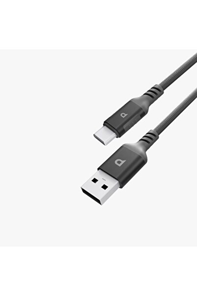 Powerology كابل USB-A إلى USB-C بمقبس معدني من النايلون المضفر بطول 1.2 متر