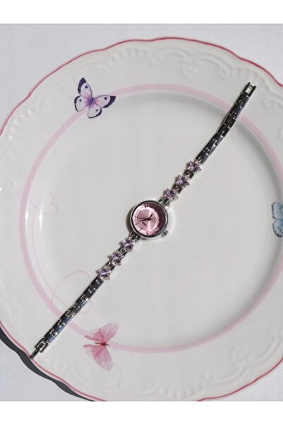 Reorah Collection Star Spark Saat Pembe Gümüş Kaplama