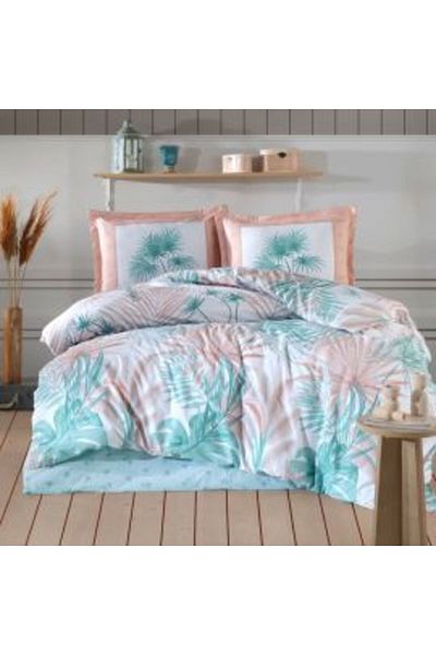 Ralex Double Bed Linen 100% Cotton Ranforce 4 pieces extra large, bed sheet 240 x 260 cm, duvet cover 200