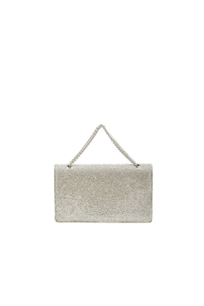 Generic Geantă de seară BG18895, Argento