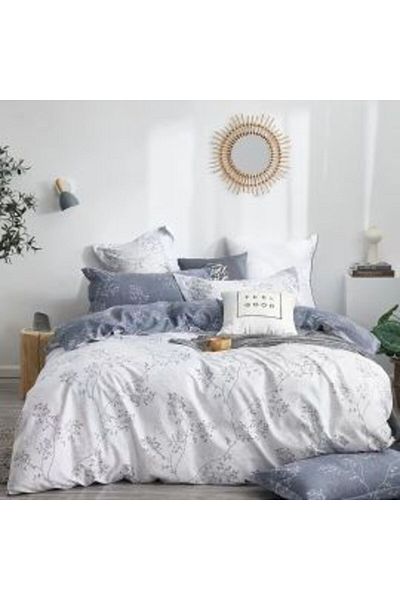 Ralex Double Bed Extra Large Linen Percalle Printed Cotton 100%, 6 Pieces, Sheet 240x260 cm, Duvet 200x230