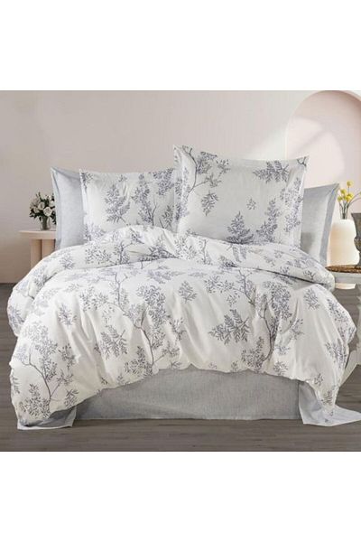 Ralex Double Bed Linen Set Cotton Ranforce 4 Pieces Sheet 240 x 260 cm, Duvet Cover 200 x 230 cm, 2 Pillow