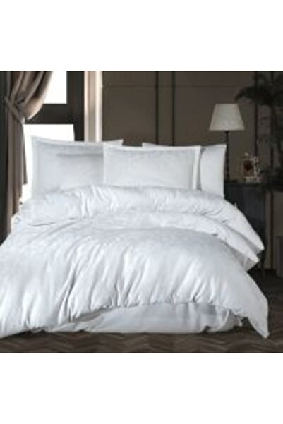 Clasy Double Bed Linen Jacquard 100% Cotton 6 Pieces, Bed Sheet 240 x 260 cm, Duvet Cover 200 x 220 cm, 2