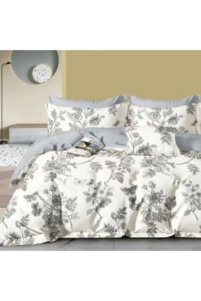 Ralex Single Bed Linen Set Percalle Printed 100% Cotton, 3 Pieces: Sheet 160x240cm, Duvet Cover 150x220cm,