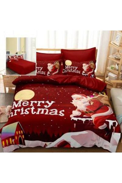 Ralex Christmas Bedding Finet 3D, 6 pieces, bed sheet 220 x 230 cm, duvet 200 x 230 cm, 2 pillowcases 50 x