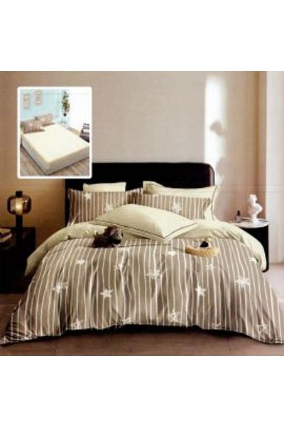 Ralex Double Bed Linen Finet Cotton 6 Pieces with Bed Sheet Cover 160 x 200 or 180 x 200 cm, Duvet Cover 2