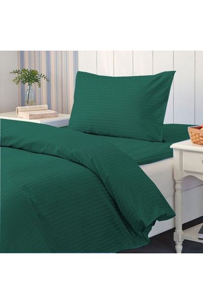 HomePuls Bed Sheet Set Damask Polycotton with Elastic for Mattress 90 or 100 x 200 cm, Duvet Cover 140 x 220