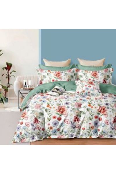 Ralex Double Bed Linen Economy 4 Pieces, Sheet 230x250 cm and Duvet 200x230 cm, 2 Pillowcases 50x70, Color