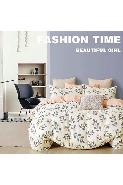 Ralex King Size Bed Linen Percalle Printed Cotton 100% 6 Pieces Bed Sheet 240 x 260 cm, Duvet Cover 200 x