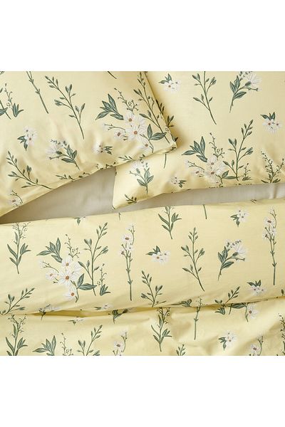 Bella Maison Set cuvertură de pilota dublă Ranforce Nancy 100% bumbac galben (200x220 cm)