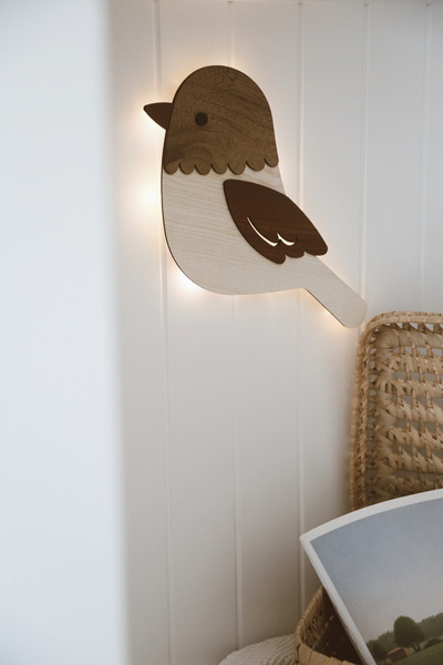 dery baby TAŞIMAK SİHİRDİR Dery Baby Ahşap Kuş Gece Lambası/çocuk Odası Akses...