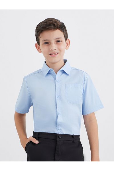Styli Boys Light Blue Short Sleeves Shirt with Pocket