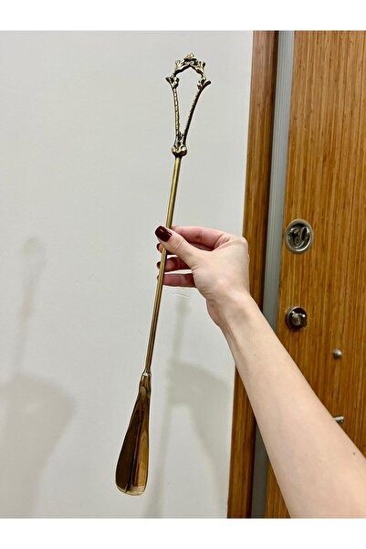 hediye PİRİNÇ DÖKÜM KERATA AYAKKABI ÇEKECEĞİ EV DEKORASYONU 46 CM