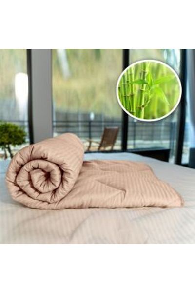 Ralex Pilota matlasata bambus iarna cu fata damasc bumbac 100% linear 160 x 210 cm, Bej Cappuccino