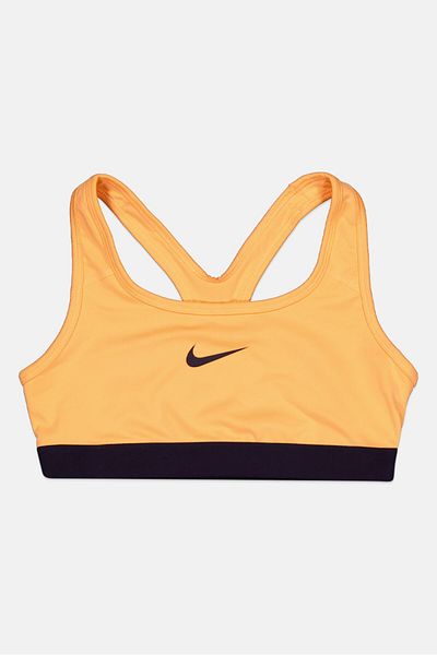 Nike Kids Girl Sportswear Fit Brand Logo Training Bra, Orange