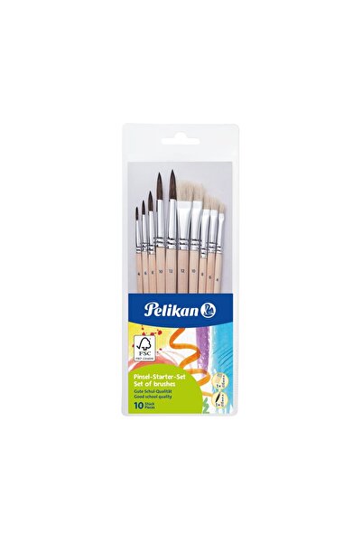 Pelikan Set de pensule pentru începători, culori asortate, materiale lemn și ...