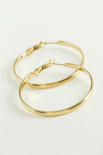 Yıldızınızzz accessory Luxury Steel Hoop Earrings 3.8 cm