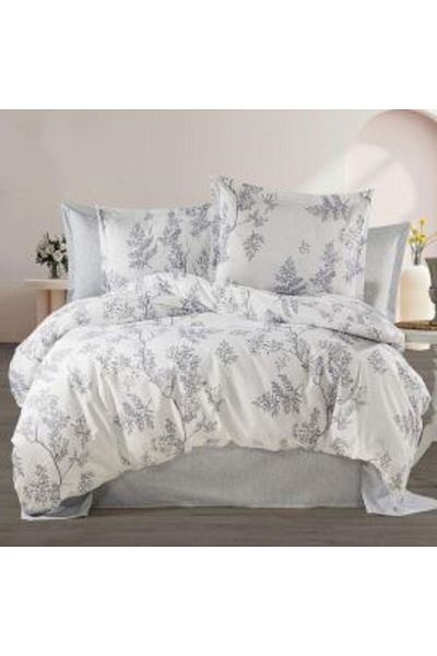 Ralex Double Bed Linen Set Cotton Ranforce 4 Pieces Sheet 240 x 260 cm, Duvet Cover 200 x 230 cm, 2 Pillow