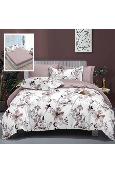 RALEX PUCIOASA Double Bed Linen Finet Cotton Elegance 6 pieces with Elastic Sheet Mattress 160 x 200 cm or 180 x 20