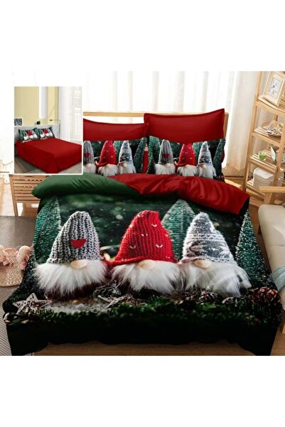Ralex Christmas Bedding Set Finet 3D, 6 Pieces, Bed Sheet 220 x 230 cm, Duvet Cover 200 x 230 cm, 2 Pillow