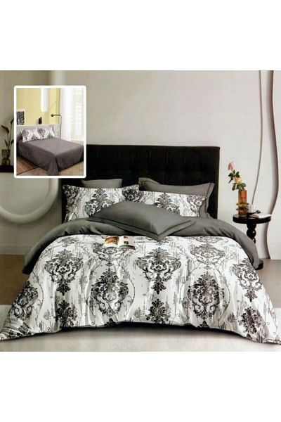 Ralex Double Bed Cotton Finet Bedding Set 6 Pieces 220 x 240 cm, Quilt 200 x 230 cm, 2 Pillowcases 50 x 70