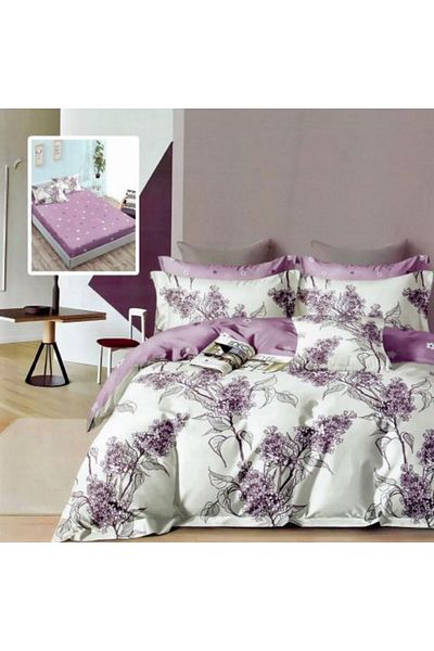 Ralex Double Bed Linen Finet Cotton 6 Pieces with Mattress Cover 160 x 200 or 180 x 200 cm, Duvet 200 x 23