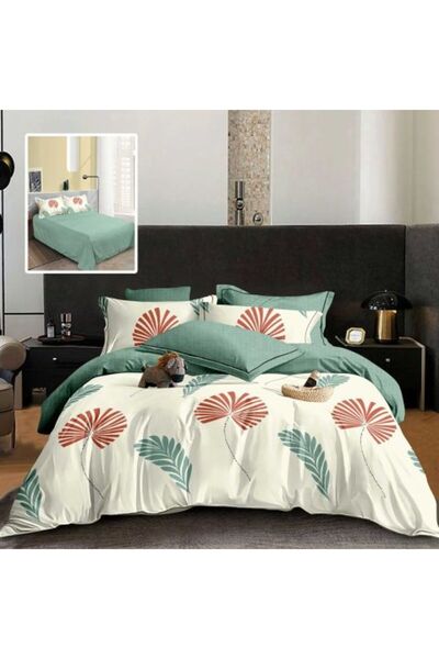 Ralex Economic Package Double Bed Linen Finet 6 Pieces + 2 Quilted Pillows 50 x 70 cm + Quilt 200 x 215 cm
