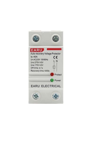 OEM Automatic Recovery Protection Relay, 63A 230VA, DIN Rail, LN