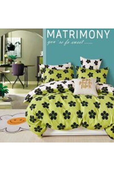 Ralex Double Bed Linen Percalle Printed Cotton 100% 4 Pieces Sheet 240 x 260 cm, Quilt 200 x 230 cm, 2 Pil