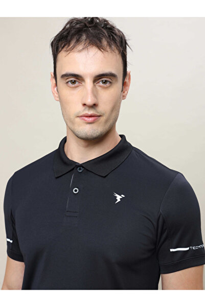 Technosport By Styli Solid Slim Fit Polo Sports T-Shirt