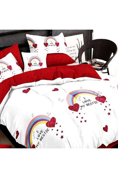 Ralex Double Bed Linen Finet Cotton 6-piece Set with Mattress Cover 160 x 200 or 180 x 200 cm, Duvet 200 x