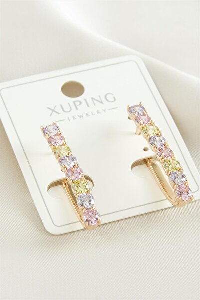 SiHako Xuping الزركون حجر الأقراط الفولاذية الفاخرة