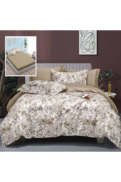 Ralex Double Bed Linen Finet Cotton Elegance 6 pieces with elastic sheet for mattress 160 x 200 cm or 180