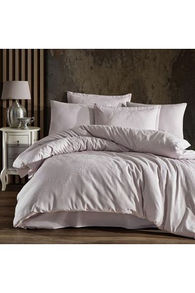 Clasy Double Bed Linen Jacquard 100% Cotton 6 Pieces, Bed Sheet 240 x 260 cm, Duvet Cover 200 x 220 cm, 2