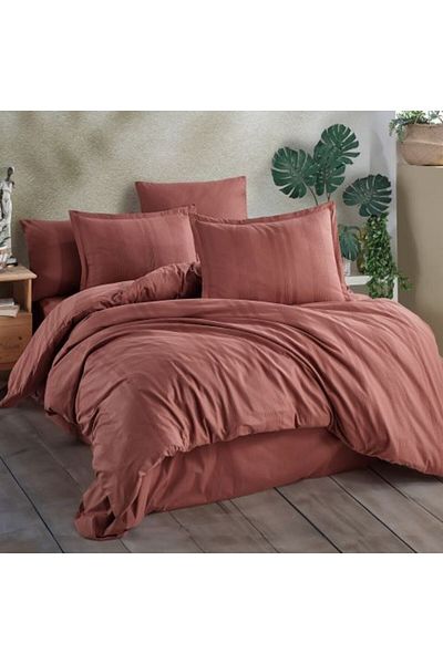 Clasy Double Bed Linen Set Ranforce Boutique 4 Pieces, Sheet 240 x 260 cm, Quilt 200 x 220 cm, 2 Pillowcas