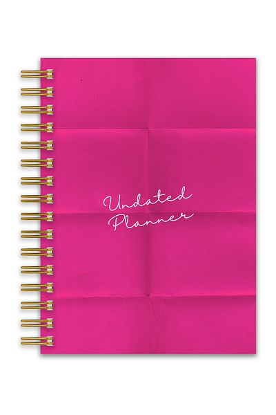 Fobinote Hard Cover A5 Spiral Agenda (Timeless Planner Agenda) Pink