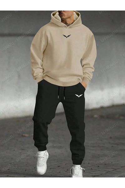 DAXİS Sportwear Company Hooded Printed Tracksuit Set
