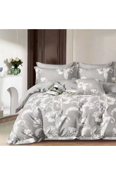 Ralex Double Bed Linen Extra Large Percale Printed Cotton 100%, 6 Pieces, Bed Sheet 240 x 260 cm, Duvet Co