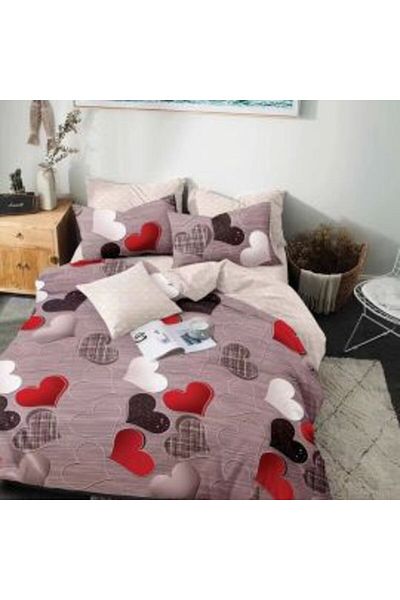 Ralex Economic Package Double Bed Linen Finet 6 Pieces + 2 Quilted Pillows 50 x 70 cm + Quilt 200 x 215 cm
