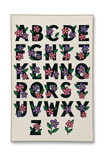 Rugs Modern Halı Μοντέρνο διακοσμητικό χαλί με λεπτομέρειες λουλουδιών και μο...